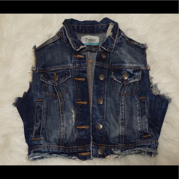 Zara trafaluc cropped distressed jean jacket - Picture 1 of 3